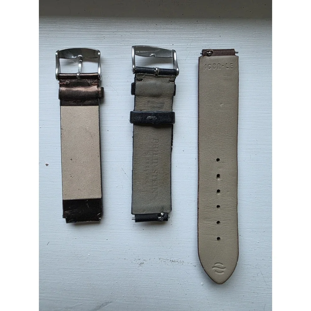 Genuine Philip Stein Watch Straps Replacement Parts Lot 3 Pcs Buckle Bands 18mm